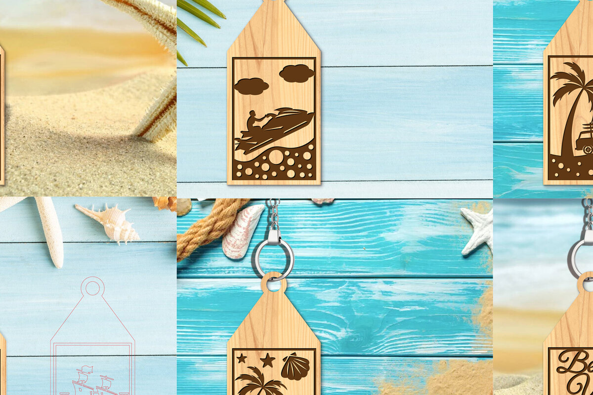 Intra απο ξύλο plywood 3mm-4mm πάχος Μπρελόκ παραλίας Cut  Δίασταση 6x6 cm INTRAFABR-102484207