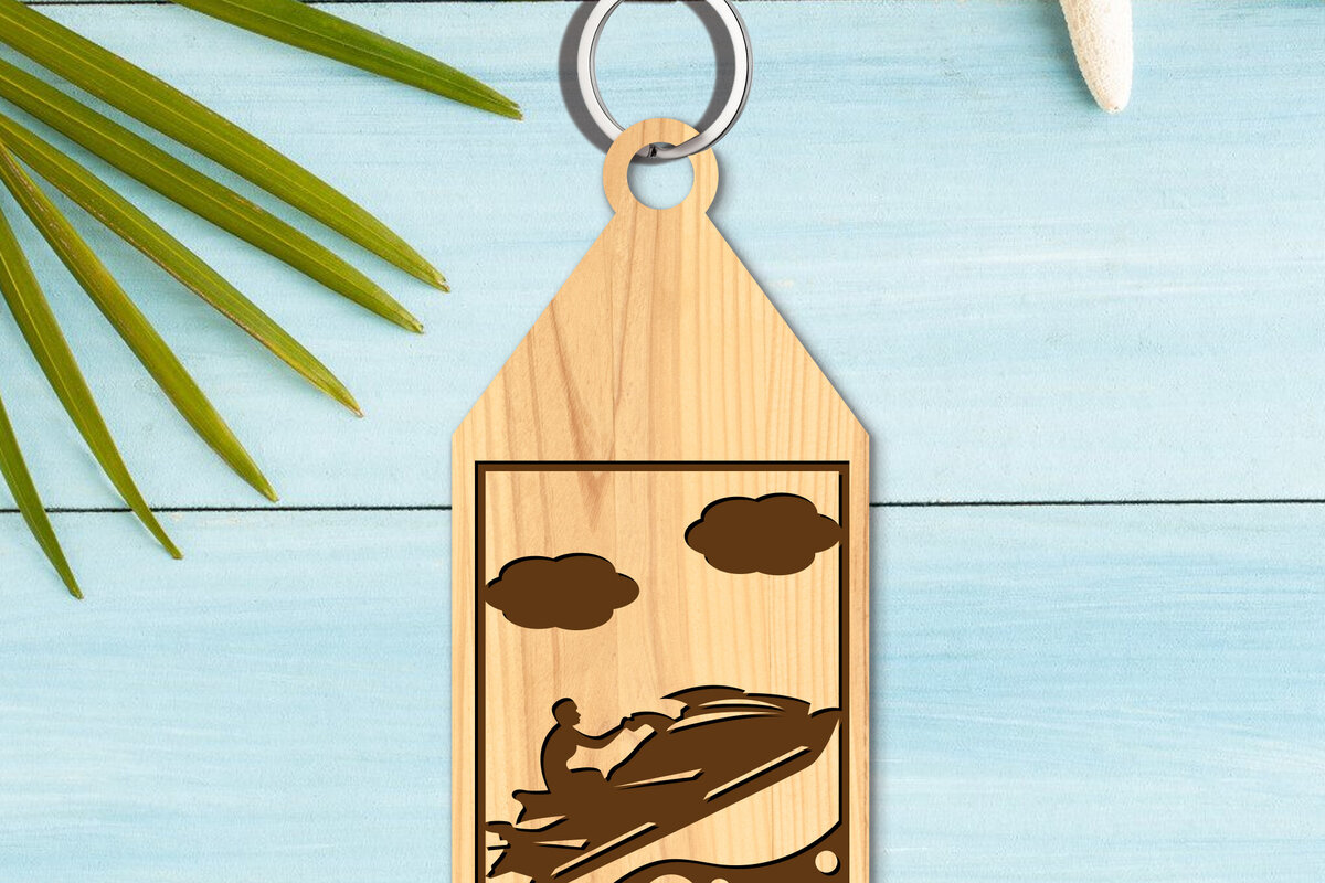 Intra απο ξύλο plywood 3mm-4mm πάχος Μπρελόκ παραλίας Σχεδιασμός Δίασταση 6x6 cm INTRAFABR-102179069