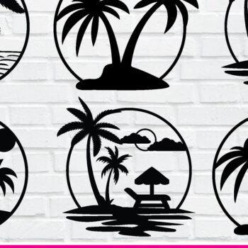 Intra απο ξύλο plywood 3mm-4mm πάχος Beach Metal Wall Art, κοπής με λέιζερ Δίασταση 40x40 cm INTRAFABR-77149441 - Image 1