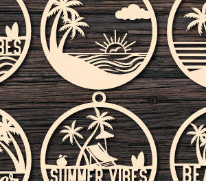 Intra απο ξύλο plywood 3mm-4mm πάχος Δέσμη κομμένα με λέιζερ στολίδια παραλίας Δίασταση 8x8 cm INTRAFABR-101935623