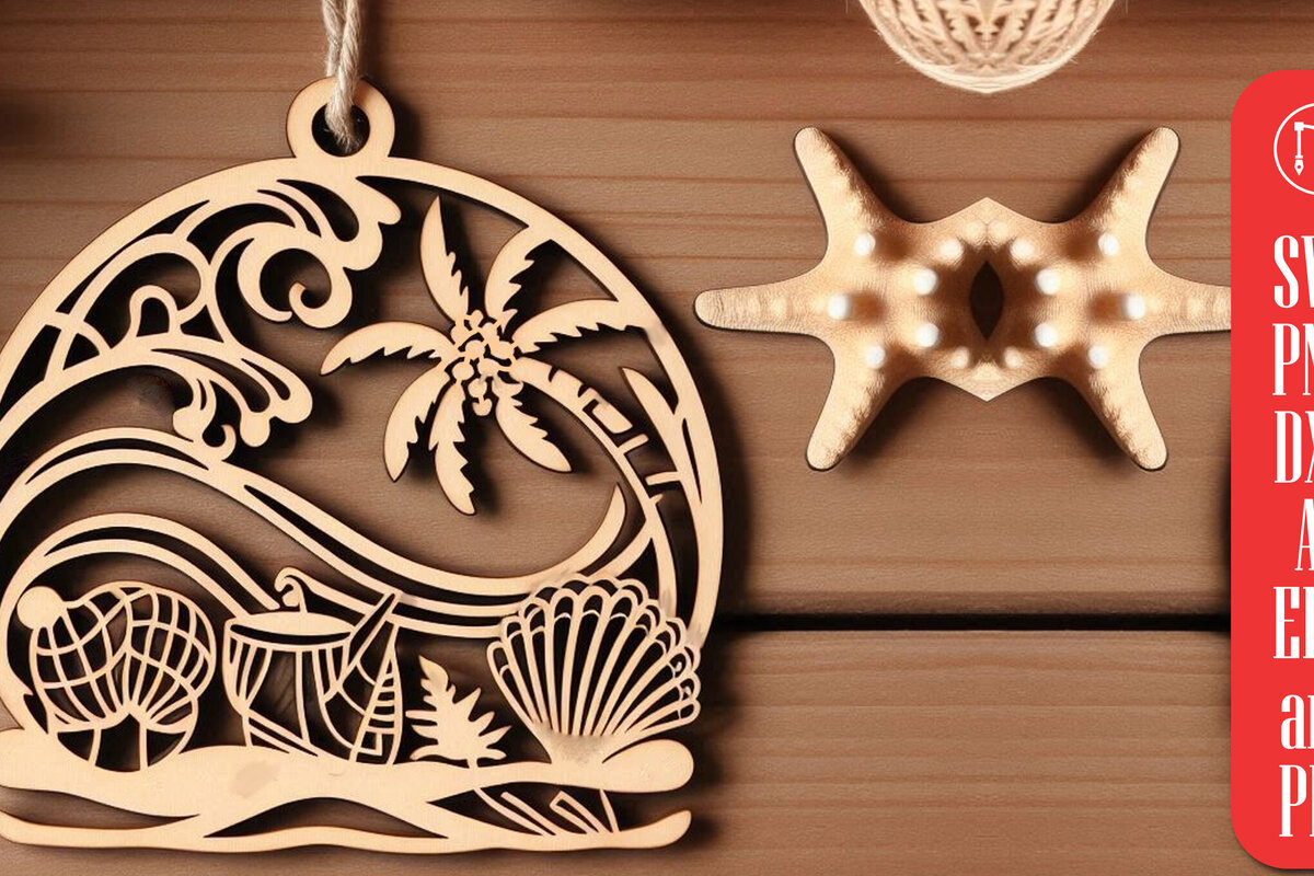 Intra απο ξύλο plywood 3mm-4mm πάχος Διακοσμητικά παραλίας με λέιζερ Δίασταση 4x4 cm INTRAFABR-101660478