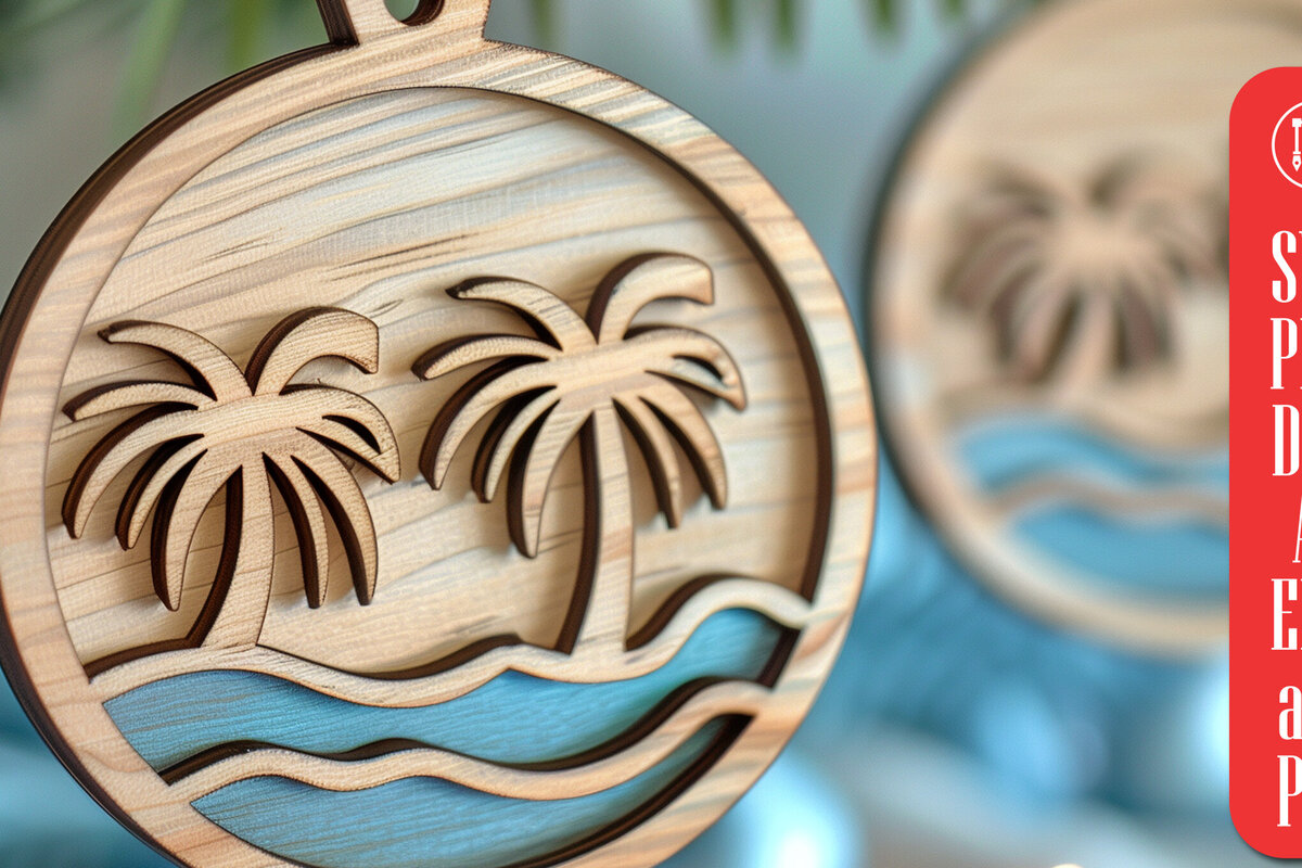 Intra απο ξύλο plywood 3mm-4mm πάχος Διακοσμητικά παραλίας με λέιζερ Δίασταση 4x4 cm INTRAFABR-101687629