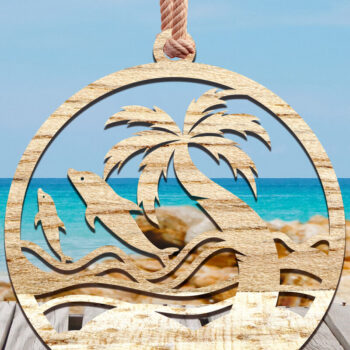 Intra απο ξύλο plywood 3mm-4mm πάχος Δέσμη με στολίδια παραλίας Δίασταση 8x8 cm INTRAFABR-111847979 - Image 2