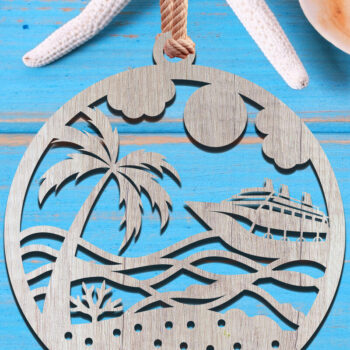 Intra απο ξύλο plywood 3mm-4mm πάχος Δέσμη με στολίδια παραλίας Δίασταση 8x8 cm INTRAFABR-111847988 - Image 3