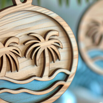 Intra απο ξύλο plywood 3mm-4mm πάχος Δέσμη με στολίδια παραλίας Δίασταση 4x4 cm INTRAFABR-101688060 - Image 11