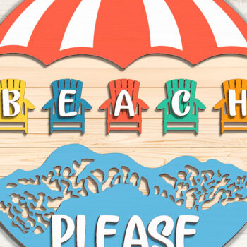 Intra απο ξύλο plywood 3mm-4mm πάχος Beach Please Summer Sign - Break Jhon Δίασταση 30x30 cm INTRAFABR-95035283 - Image 3