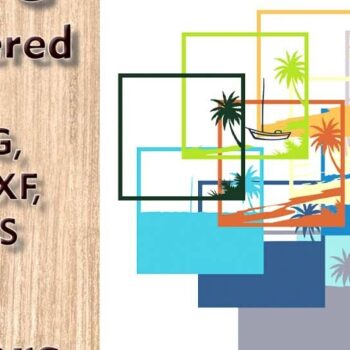 Intra απο ξύλο plywood 3mm-4mm πάχος λέιζερ πολλαπλών επιπέδων 3D Beach Scene Δίασταση 9x9 cm INTRAFABR-109079228 - Image 3