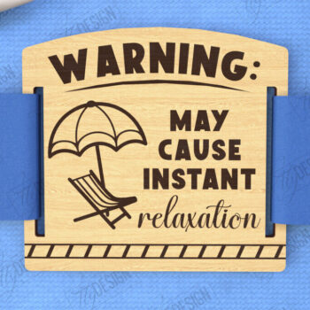 Intra απο ξύλο plywood 3mm-4mm πάχος ετικέτας πετσέτας παραλίας | Ετικέτα καλοκαιριού Δίασταση 5x10 cm INTRAFABR-122461583 - Image 1