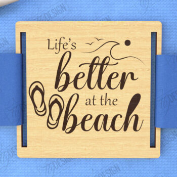 Intra απο ξύλο plywood 3mm-4mm πάχος ετικέτας πετσέτας παραλίας | Ετικέτα καλοκαιριού Δίασταση 5x10 cm INTRAFABR-122461588 - Image 1