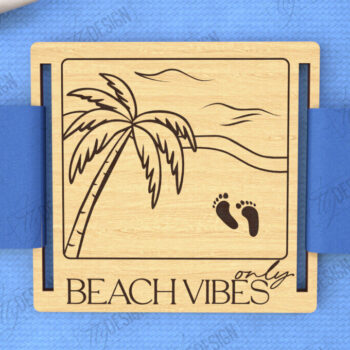 Intra απο ξύλο plywood 3mm-4mm πάχος ετικέτας πετσέτας παραλίας | Ετικέτα καλοκαιριού Δίασταση 5x10 cm INTRAFABR-122461593 - Image 1