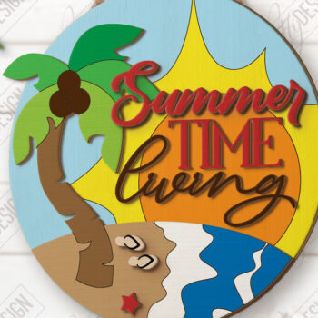 Intra απο ξύλο plywood 3mm-4mm πάχος πινακίδα τοίχου παραλίας | Καλοκαίρι | CNC Δίασταση 30x20 cm INTRAFABR-123571788 - Image 1