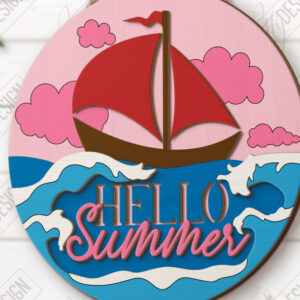 Intra απο ξύλο plywood 3mm-4mm πάχος πινακίδα τοίχου παραλίας | Καλοκαίρι | CNC Δίασταση 30x20 cm INTRAFABR-123571792