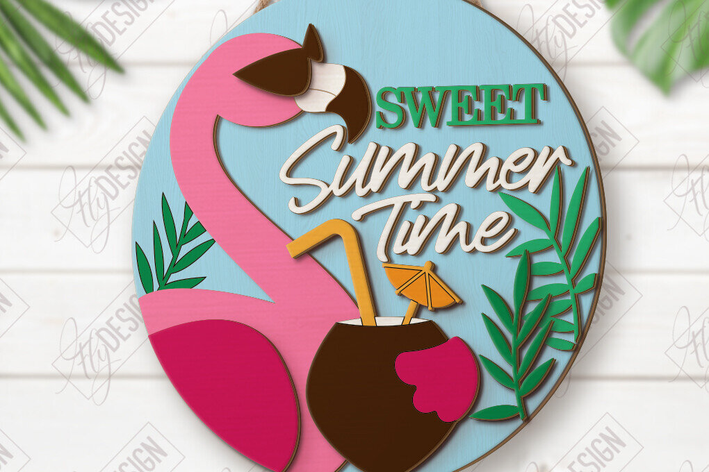 Intra απο ξύλο plywood 3mm-4mm πάχος πινακίδα τοίχου παραλίας | Καλοκαίρι | CNC Δίασταση 30x20 cm INTRAFABR-123571795