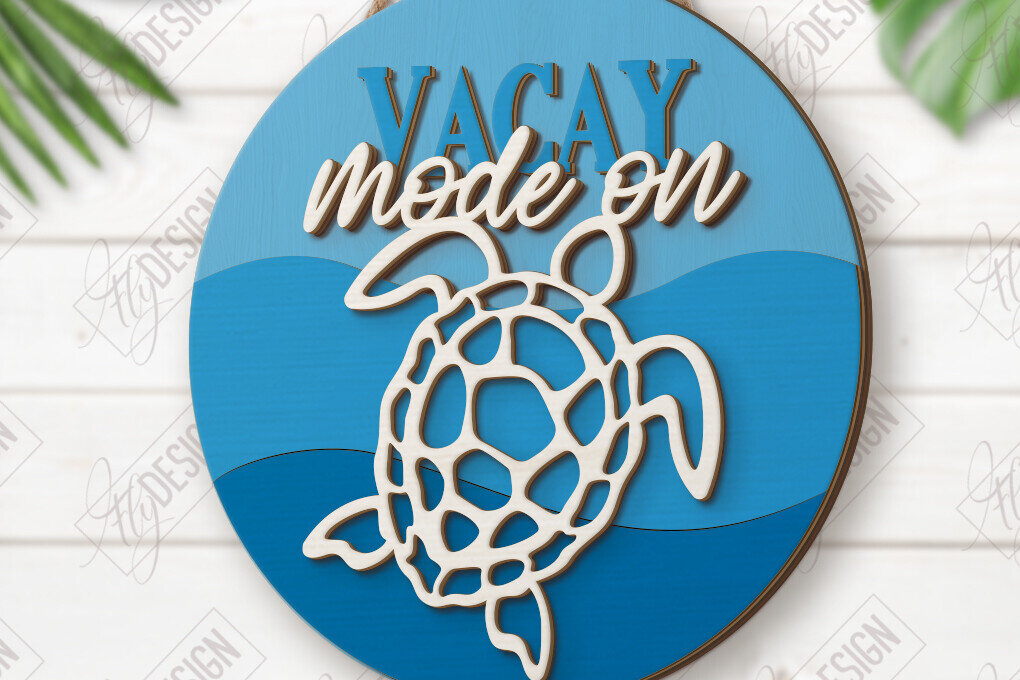 Intra απο ξύλο plywood 3mm-4mm πάχος πινακίδα τοίχου παραλίας | Καλοκαιρινή ατμόσφαιρα Δίασταση 30x20 cm INTRAFABR-123424683