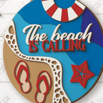 Intra απο ξύλο plywood 3mm-4mm πάχος πινακίδα τοίχου παραλίας | Καλοκαιρινή ατμόσφαιρα Δίασταση 30x20 cm INTRAFABR-123424693 - Image 1