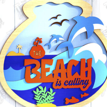 Intra απο ξύλο plywood 3mm-4mm πάχος πινακίδα τοίχου παραλίας | Καλοκαιρινή ατμόσφαιρα Δίασταση 30x20 cm INTRAFABR-123435402 - Image 1