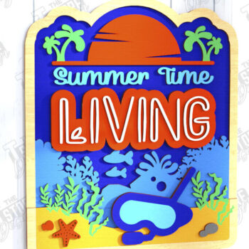 Intra απο ξύλο plywood 3mm-4mm πάχος πινακίδα τοίχου παραλίας | Καλοκαιρινή ατμόσφαιρα Δίασταση 30x20 cm INTRAFABR-123435411 - Image 1