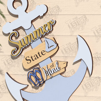 Intra απο ξύλο plywood 3mm-4mm πάχος πινακίδα τοίχου παραλίας | Πίνακας τοίχου Δίασταση 40x40 cm INTRAFABR-123505985 - Image 1