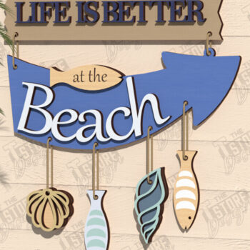 Intra απο ξύλο plywood 3mm-4mm πάχος πινακίδα τοίχου παραλίας | Διακόσμηση τοίχου Δίασταση 30x20 cm INTRAFABR-123767062 - Image 1