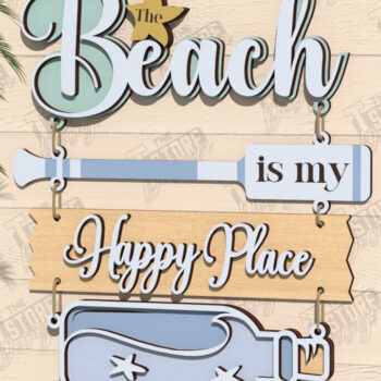 Intra απο ξύλο plywood 3mm-4mm πάχος πινακίδα τοίχου παραλίας | Διακόσμηση τοίχου Δίασταση 30x20 cm INTRAFABR-123767065 - Image 1