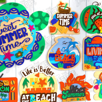 Intra απο ξύλο plywood 3mm-4mm πάχος κοπής με λέιζερ επιγραφές τοίχου παραλίας | CNC Δίασταση 30x20 cm INTRAFABR-123601705 - Image 1