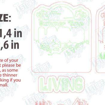 Intra απο ξύλο plywood 3mm-4mm πάχος κοπής με λέιζερ επιγραφές τοίχου παραλίας | CNC Δίασταση 30x20 cm INTRAFABR-123601705 - Image 2