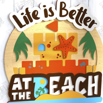 Intra απο ξύλο plywood 3mm-4mm πάχος κοπής με λέιζερ επιγραφές τοίχου παραλίας | CNC Δίασταση 30x20 cm INTRAFABR-123601705 - Image 5