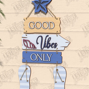 Intra απο ξύλο plywood 3mm-4mm πάχος κοπής με λέιζερ επιγραφές τοίχου παραλίας | CNC Δίασταση 30x20 cm INTRAFABR-123767240 - Image 4