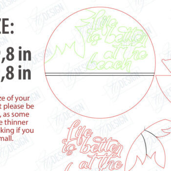 Intra απο ξύλο plywood 3mm-4mm πάχος κοπής με λέιζερ επιγραφές τοίχου παραλίας | CNC Δίασταση 30x20 cm INTRAFABR-123571850 - Image 2