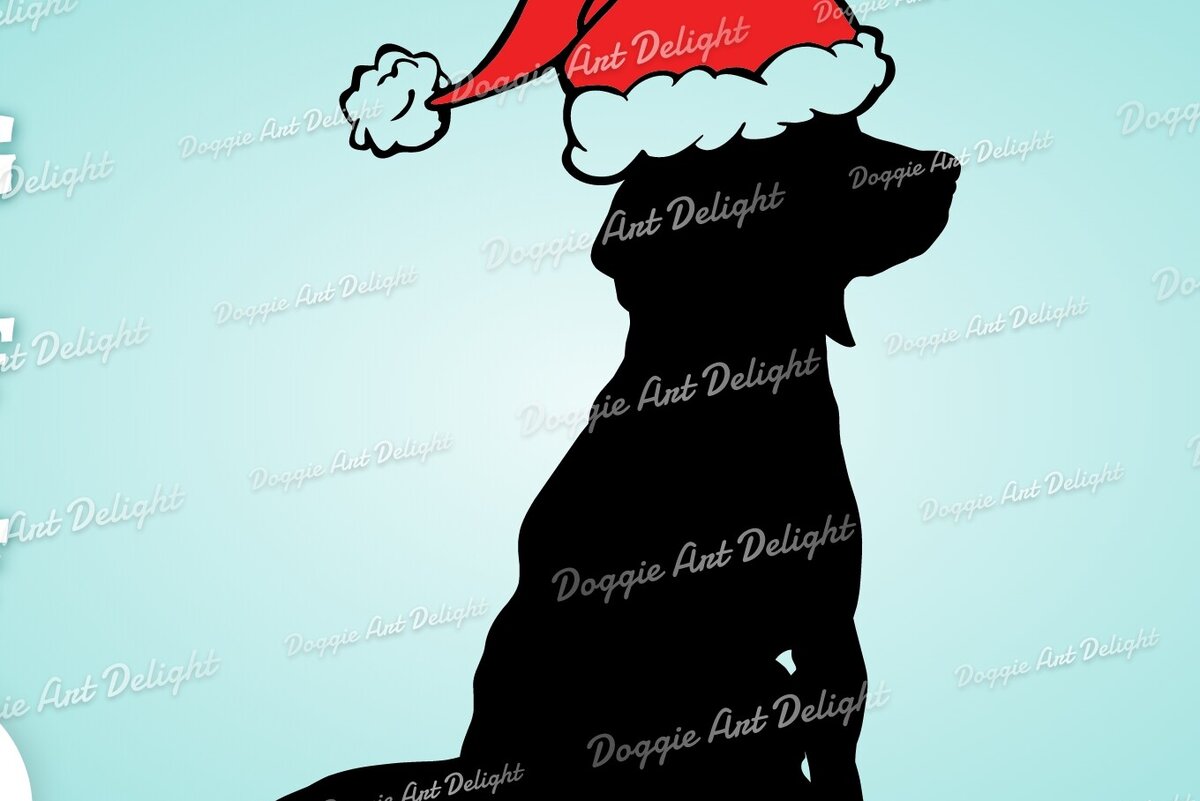 Intra απο ξύλο plywood 3mm-4mm πάχος Beagle Christmas Dog Clipart Δίασταση 15x15 cm INTRAFABR-83143981 - Image 1
