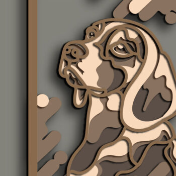 Intra απο ξύλο plywood 3mm-4mm πάχος Beagle Dog Multilayer /Vector Beagle Δίασταση 30x20 cm INTRAFABR-65639631 - Image 1