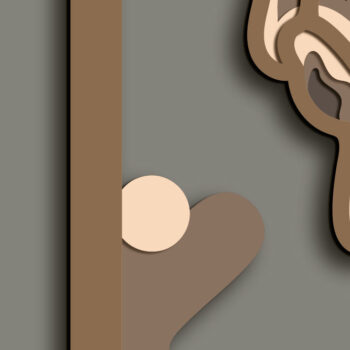 Intra απο ξύλο plywood 3mm-4mm πάχος Beagle Dog Multilayer /Vector Beagle Δίασταση 30x20 cm INTRAFABR-65639631 - Image 4