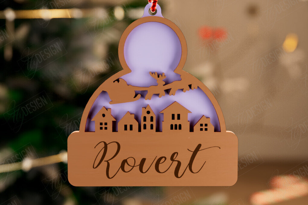 Intra απο ξύλο plywood 3mm-4mm πάχος Ξύλινο Χριστουγεννιάτικο Στολίδι Beanie Hat Δίασταση 8x8 cm INTRAFABR-111865251