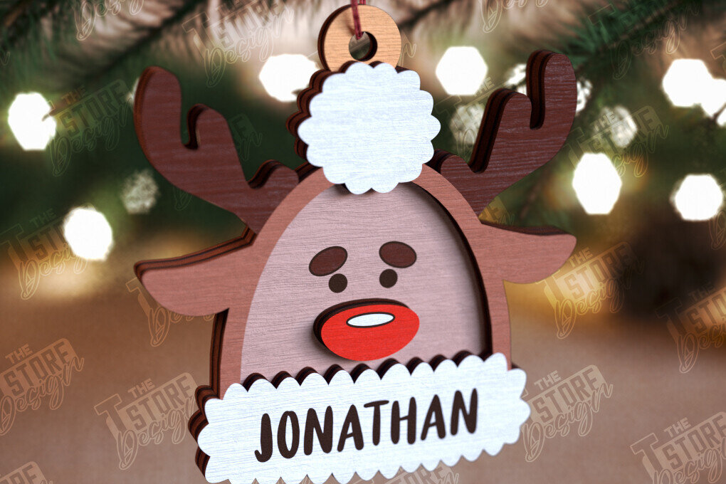 Intra απο ξύλο plywood 3mm-4mm πάχος Ξύλινο Χριστουγεννιάτικο Στολίδι Beanie Hat Δίασταση 8x8 cm INTRAFABR-110590740