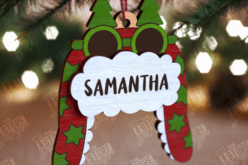 Intra απο ξύλο plywood 3mm-4mm πάχος Ξύλινο Χριστουγεννιάτικο Στολίδι Beanie Hat Δίασταση 8x8 cm INTRAFABR-110590756