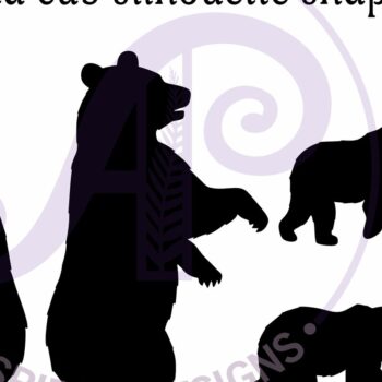 Intra απο ξύλο plywood 3mm-4mm πάχος Τοίχος κοπής με λέιζερ σιλουέτα με αρκούδα και μωρό Δίασταση 12x12 cm INTRAFABR-116700711 - Image 4