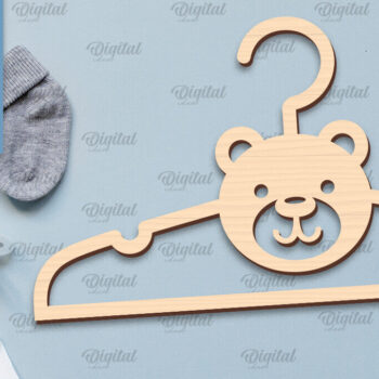 Intra απο ξύλο plywood 3mm-4mm πάχος Bear Baby Hanger Cut  Δίασταση 30x20 cm INTRAFABR-99139023 - Image 1