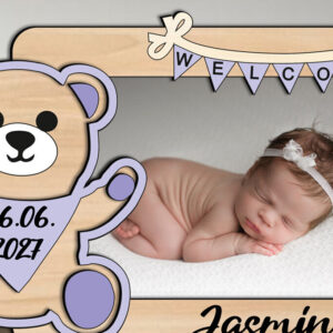 Intra απο ξύλο plywood 3mm-4mm πάχος Κορνίζα Bear Baby Φωτογραφίες για νεογέννητα Δίασταση 20x30 cm INTRAFABR-123671158