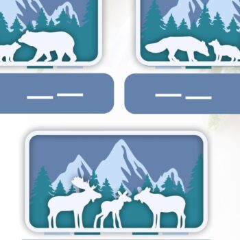 Intra απο ξύλο plywood 3mm-4mm πάχος κοπής με λέιζερ Family Bear, Ημέρα της Μητέρας Δίασταση 15x15 cm INTRAFABR-95112420 - Image 3