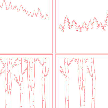 Intra απο ξύλο plywood 3mm-4mm πάχος Bear Forest Layered design Δίασταση 30x20 cm INTRAFABR-112568115 - Image 2