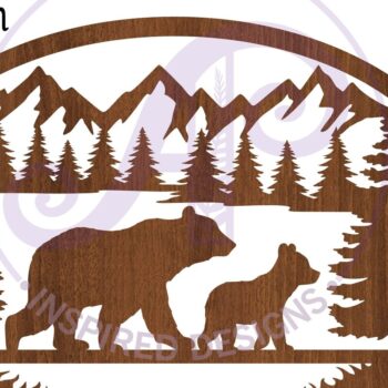 Intra απο ξύλο plywood 3mm-4mm πάχος Επιγραφή Bear Forest Wall Art, . Δίασταση 50x50 cm INTRAFABR-91235068 - Image 3