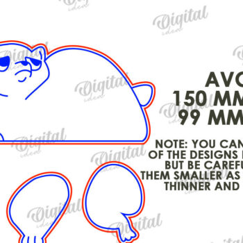 Intra απο ξύλο plywood 3mm-4mm πάχος Bear Funny Decor Δίασταση 30x20 cm INTRAFABR-117112853 - Image 2