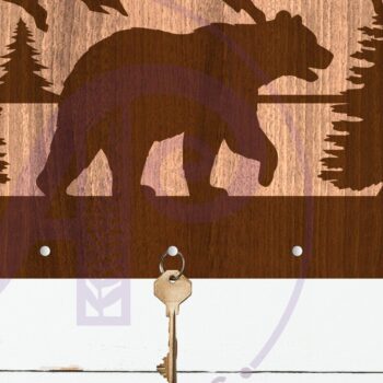 Intra απο ξύλο plywood 3mm-4mm πάχος Σχέδια κλειδαριάς αρκούδας από ξύλο και μέταλλο Δίασταση 12x12 cm INTRAFABR-117593728 - Image 2