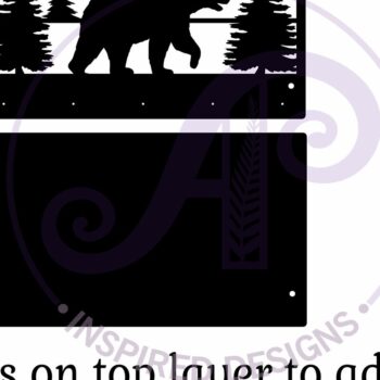 Intra απο ξύλο plywood 3mm-4mm πάχος Σχέδια κλειδαριάς αρκούδας από ξύλο και μέταλλο Δίασταση 12x12 cm INTRAFABR-117593728 - Image 5