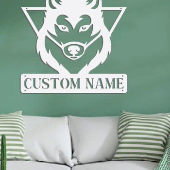 Intra απο ξύλο plywood 3mm-4mm πάχος κοπής με λέιζερ μεταλλικού τοίχου Bear Δίασταση 40x40 cm INTRAFABR-85479354 - Image 3