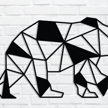 Intra απο ξύλο plywood 3mm-4mm πάχος κοπής με λέιζερ μεταλλικού τοίχου Bear Δίασταση 40x40 cm INTRAFABR-85479489 - Image 1