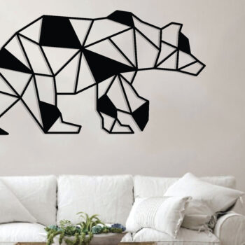 Intra απο ξύλο plywood 3mm-4mm πάχος κοπής με λέιζερ μεταλλικού τοίχου Bear Δίασταση 40x40 cm INTRAFABR-85479489 - Image 2