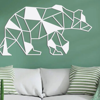 Intra απο ξύλο plywood 3mm-4mm πάχος κοπής με λέιζερ μεταλλικού τοίχου Bear Δίασταση 40x40 cm INTRAFABR-85479489 - Image 3