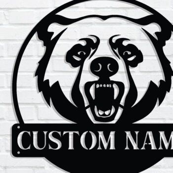 Intra απο ξύλο plywood 3mm-4mm πάχος κοπής με λέιζερ μεταλλικού τοίχου Bear Δίασταση 40x40 cm INTRAFABR-85479686 - Image 1