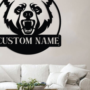 Intra απο ξύλο plywood 3mm-4mm πάχος κοπής με λέιζερ μεταλλικού τοίχου Bear Δίασταση 40x40 cm INTRAFABR-85479686 - Image 2